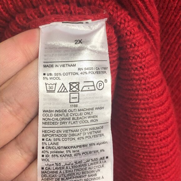 Red Sweater Tank Top Ribbed Knit - Picture 10 of 11